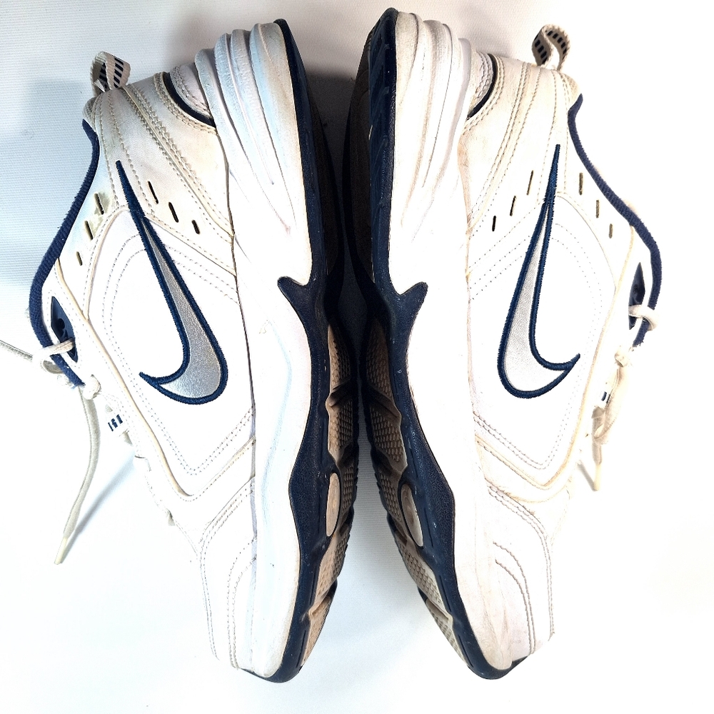 Nike Monarch Shoes Sneakers White / Blue Silver Swoosh 432361-102 Size 8 - Picture 10 of 13